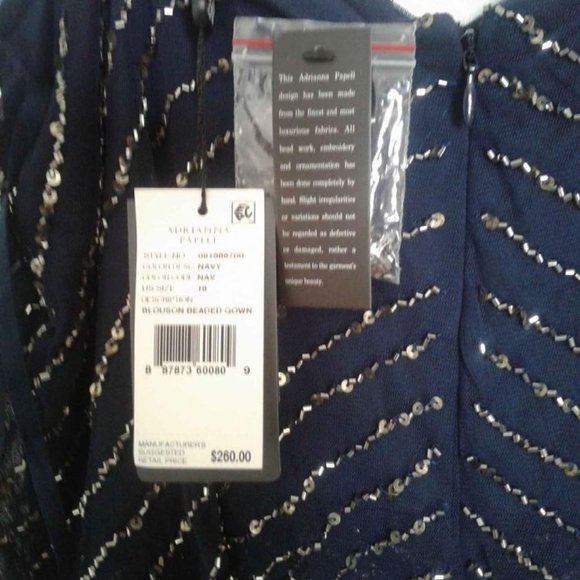 Adrianna Papell size 18 dark blue event dress. Wedding, prom, special occasion - Picture 2 of 6